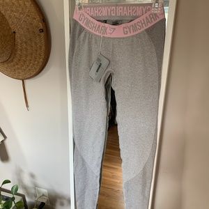 Gymshark Flex Legging V3 Light Grey Marl/Chalk Pink Medium